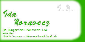 ida moravecz business card